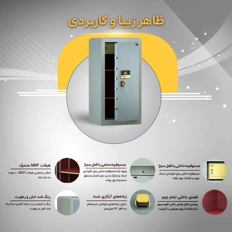 گاوصندوق الکترونیکی سدید مدل 1200LE