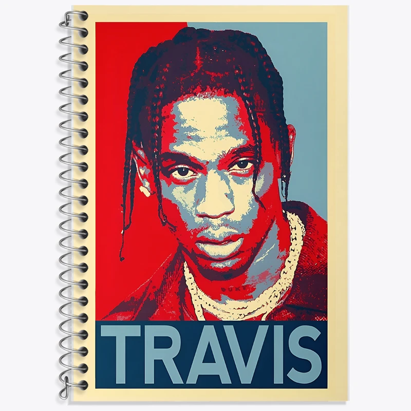 دفتر زبان 50 برگ خندالو مدل سه خط طرح تراویس (Travis) کد F6482