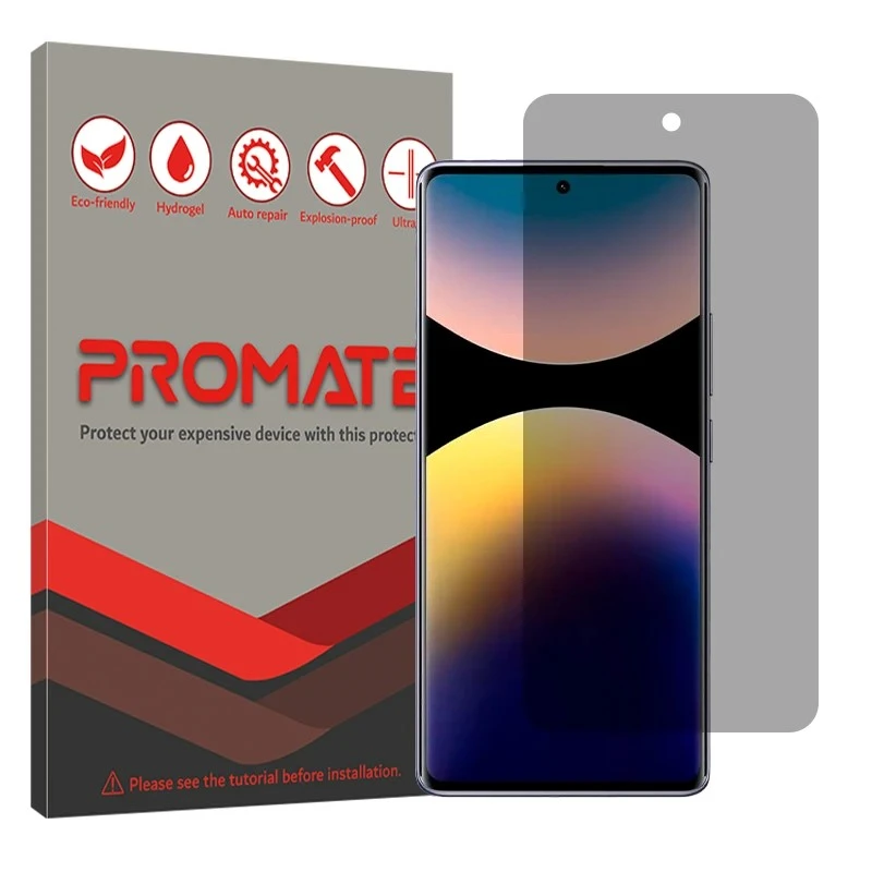 محافظ صفحه نمایش حریم شخصی پرومیت مدل هیدروژلی مناسب برای گوشی موبایل شیائومی Poco M8 Pro