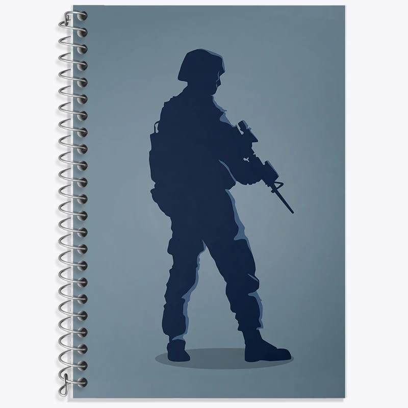 دفتر زبان 50 برگ خندالو مدل دو خط طرح کال آف دیوتی (call Of Duty) کد F2294