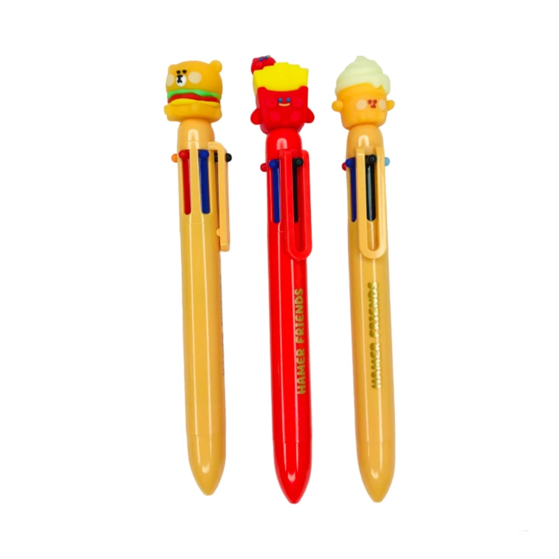 خودکار مدل 6 رنگ طرح فست فودی بسته 3 عددی