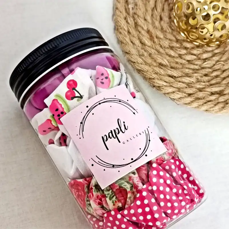 کش مو زنانه پاپلی مدل اسکرانچی بسته 5 عددی