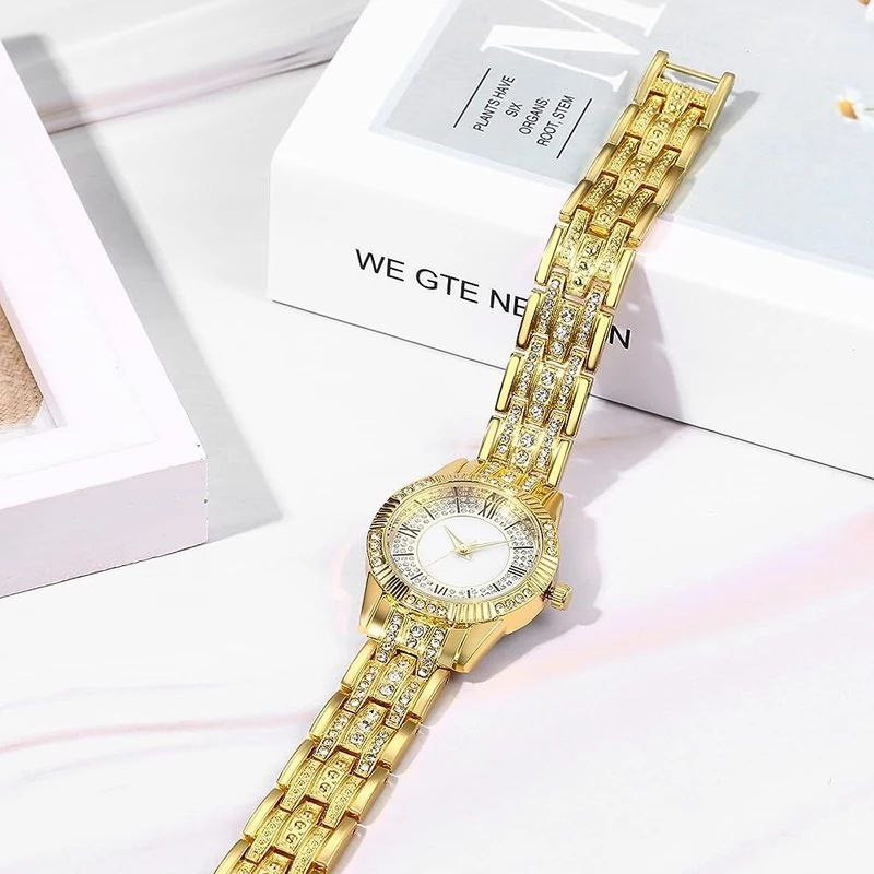 ساعت مچی عقربه ای زنانه مدل فول نگین Ts