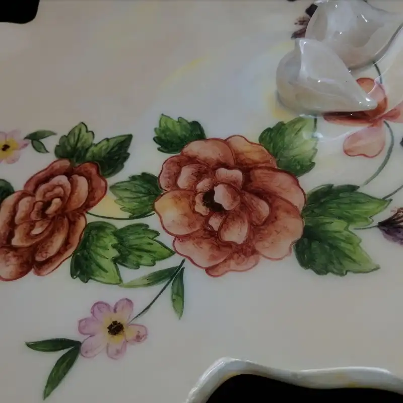 شیرینی خوری سرامیکی هیوا طرح رز کد 11017775