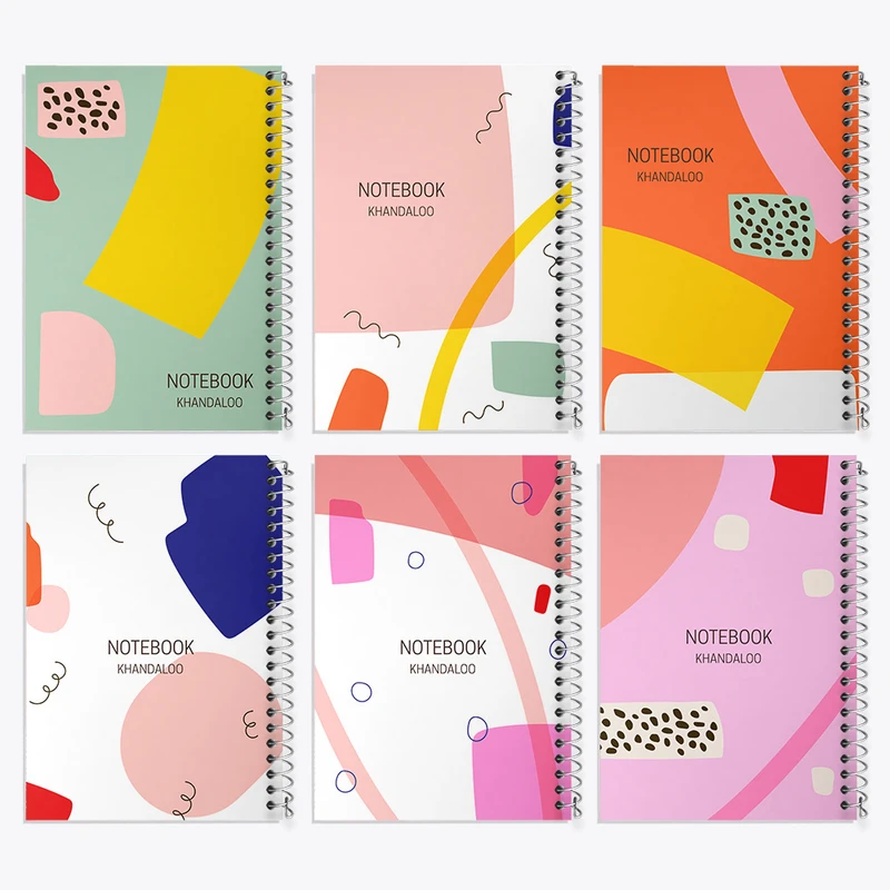 دفتر نقاشی 50 برگ خندالو طرح فانتزی کد 23 مجموعه 6 عددی