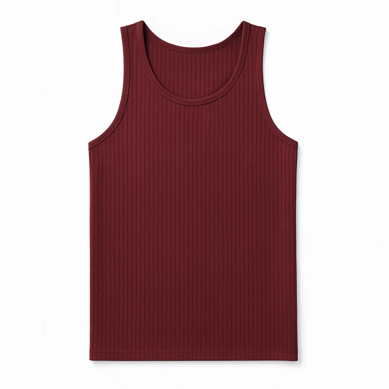 زیرپوش رکابی یقه گرد مردانه آریان نخ باف مدل 1115