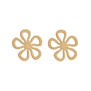 گوشواره طلا 18 عیار زنانه مدل گل P1045