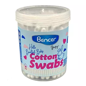 گوش پاک کن کودک بنسر مدل cotton swabs بسته 100 عددی