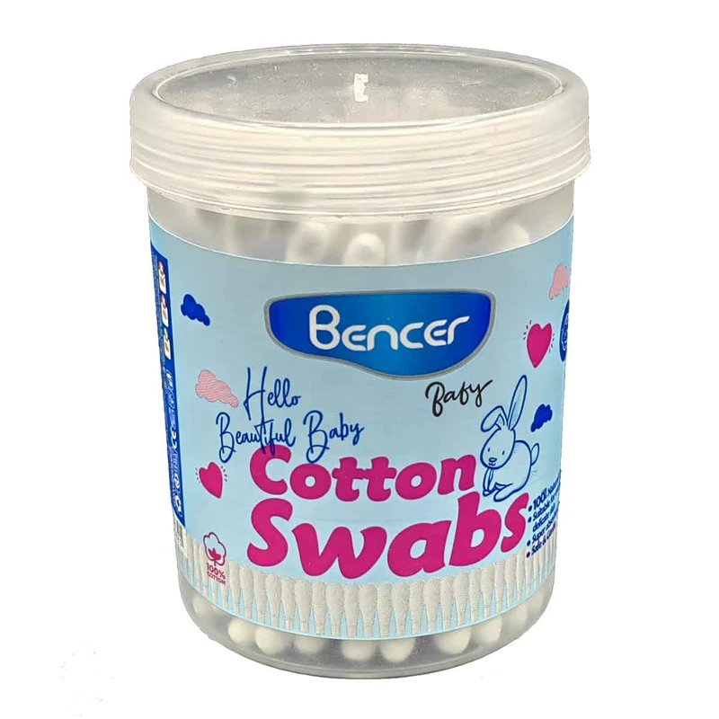 گوش پاک کن کودک بنسر مدل cotton swabs بسته 100 عددی عکس شماره 2