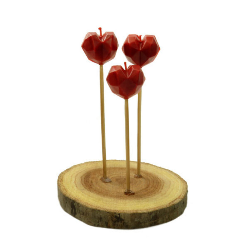 قالب شمع طرح قلب اوریگامی مدل P990