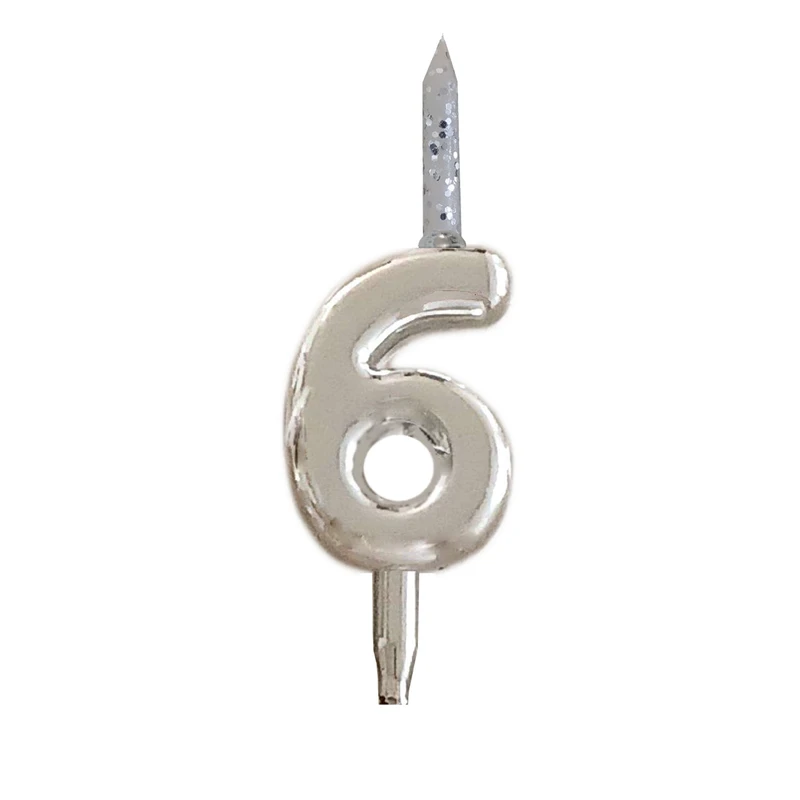 شمع تولد بدون بو مستر کندل مدل مینی طرح عدد 6 زمان اتمام 1 دقیقه