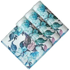 دستمال نظافت خودرو بی تی مدل رز آبی کد 30x304 بسته 3 عددی