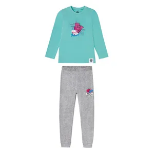 ست تی شرت آستین بلند و شلوار دخترانه لوپیلو مدل 9636410