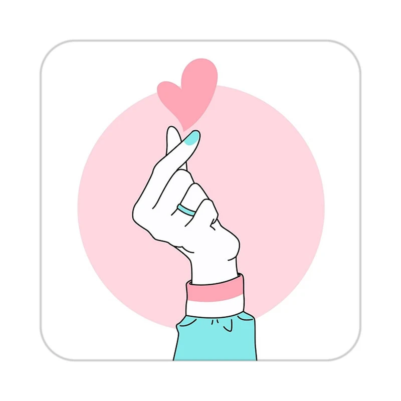 زیر لیوانی کاکتی طرح عاشقانه مدل mp37709