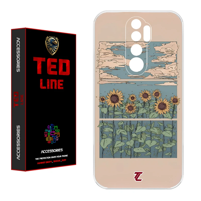 کاور تدلاین طرح گل آفتاب گردان کد 1135 مناسب برای گوشی موبایل شیائومی Redmi Note 8 Pro