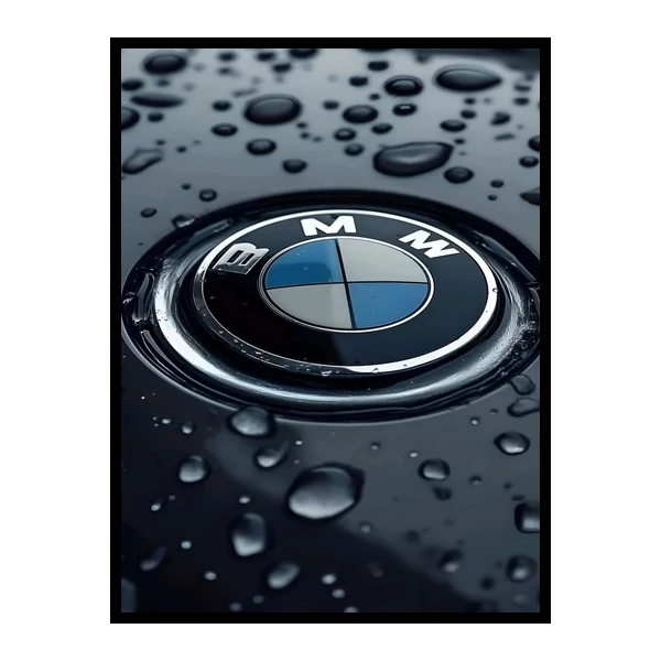 تابلو نوری بکلیت طرح مدرن خودرو و ماشین مسابقه BMW مدل B-bu7073 فریم مشکی