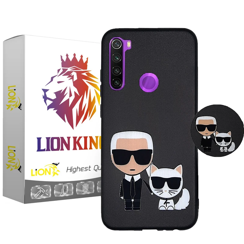  کاور لاین کینگ مدل Mano cat مناسب برای گوشی موبایل شیائومی Redmi Note8 به همراه پایه نگهدارنده