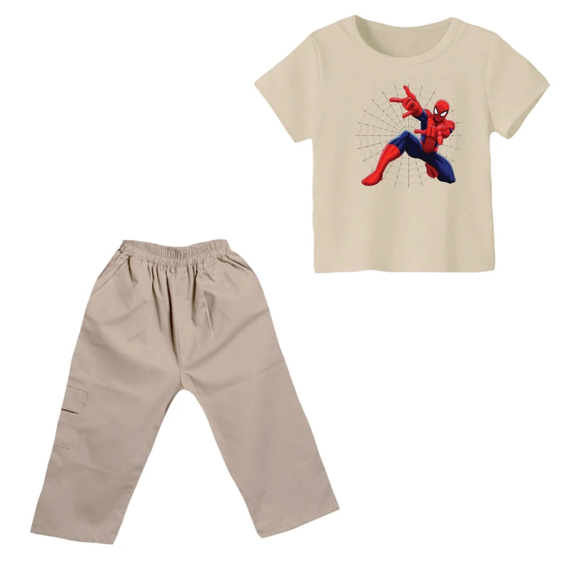 ست تی شرت و شلوارک پسرانه مدل مرد عنکبوتی کد ۱۵