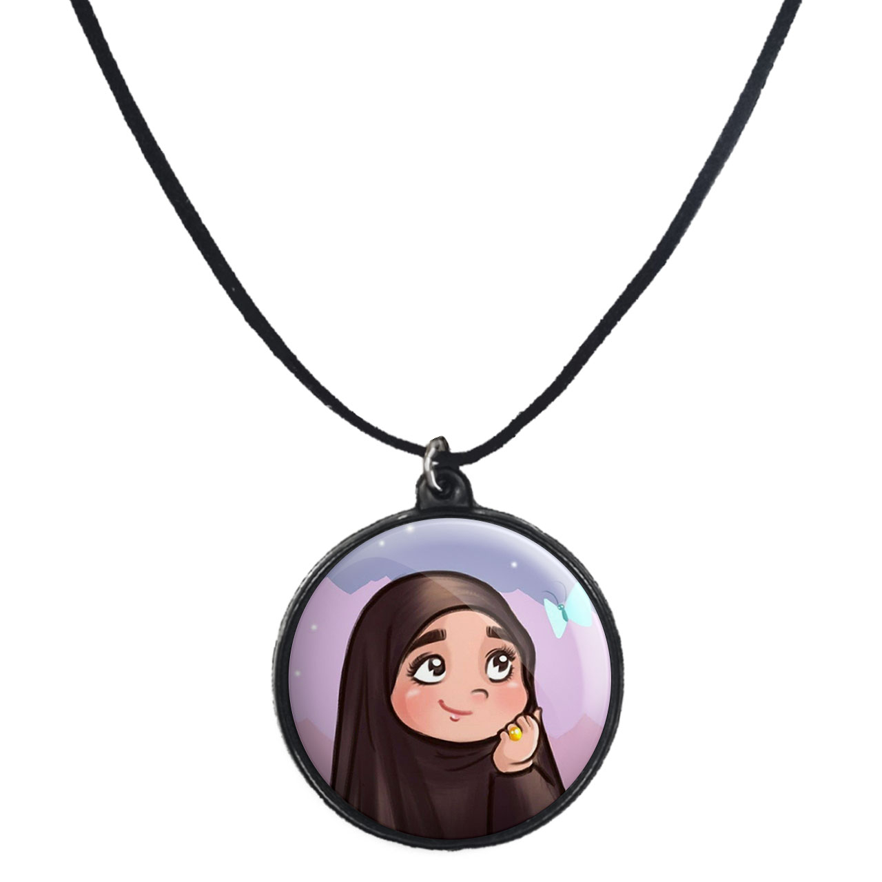 گردنبند پرمانه طرح حجاب کد pmb.24031 مدل دو طرفه