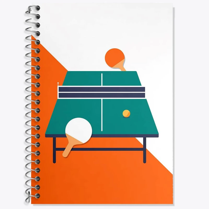 دفتر زبان 50 برگ خندالو مدل دو خط طرح پینگ پنگ Ping Pong کد 27990