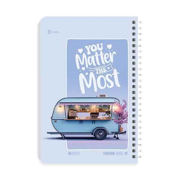 دفتر مشق 80 برگ مدل کاروان پالت کد 07