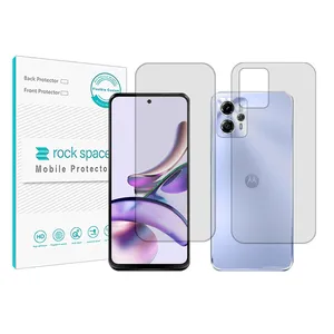 Rockspace transparent screen protector HyGEL model suitable for Motorola Moto G13 mobile phone with back protector