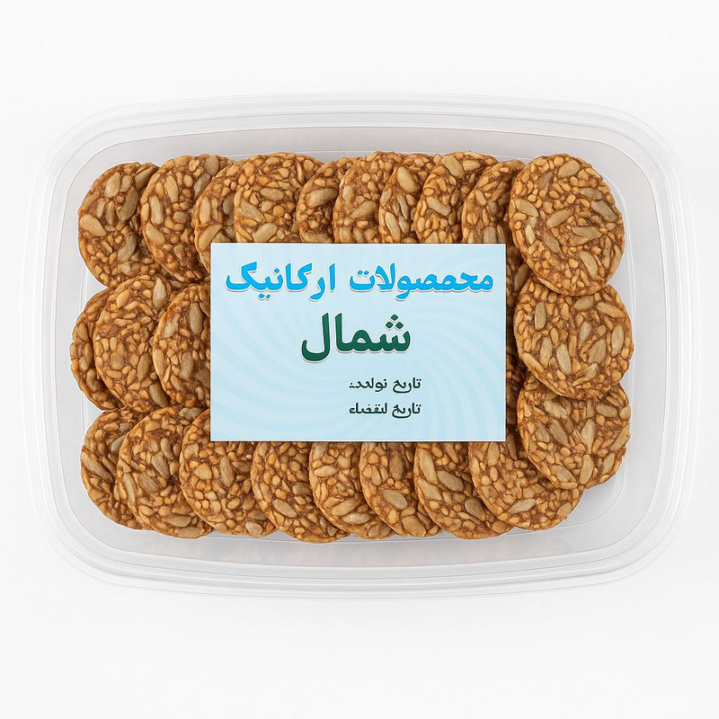  سوهان کنجدی شکر سرخ و تخم آفتابگردان شمال - 280 گرم 