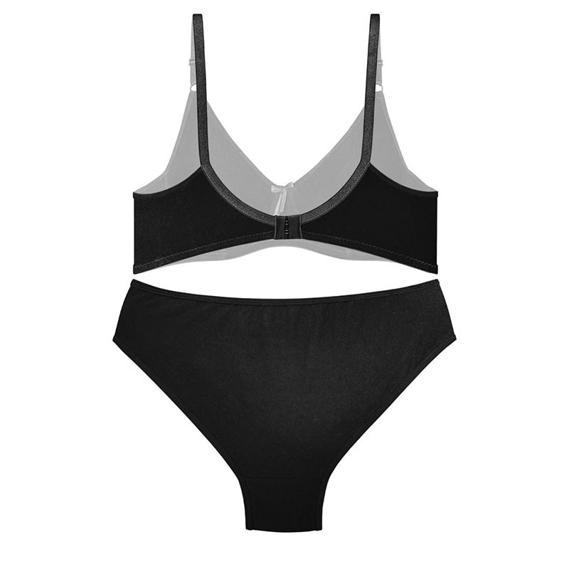 ست شورت و سوتین زنانه نوشه پوش مدل پرسی نخی کد 22006