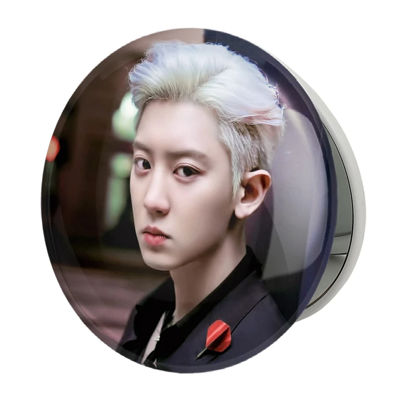 آینه جیبی خندالو طرح پارک چانیول گروه موسیقی اکسو EXO مدل تاشو کد 2842 