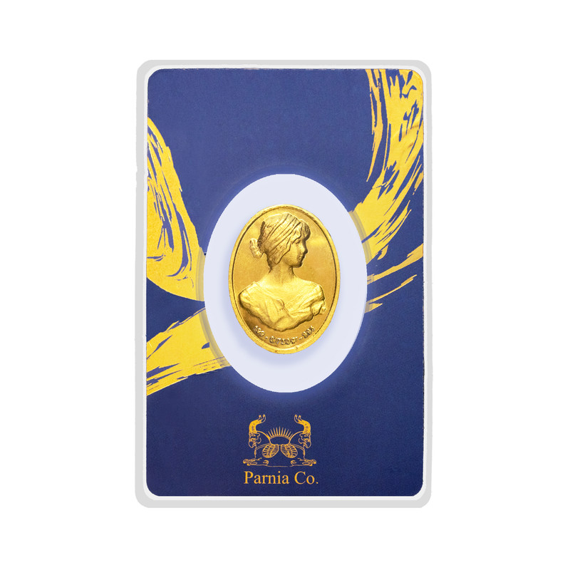 شمش طلای 24 عیار پرنیا مدل نقش برجسته آناهیتا کارت فرکانسی شمش طلای 24 عیار پرنیا مدل نقش برجسته آناهیتا کارت فرکانسی