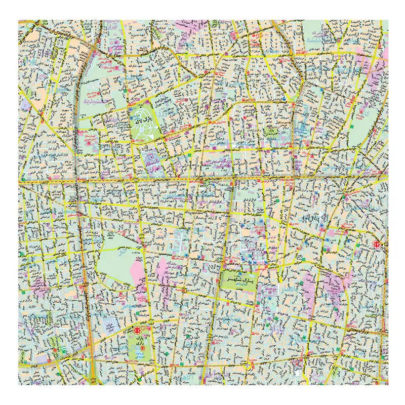 نقشه راهنمای تهران نوین گیتاشناسی نوین کد ۱۶۴۲