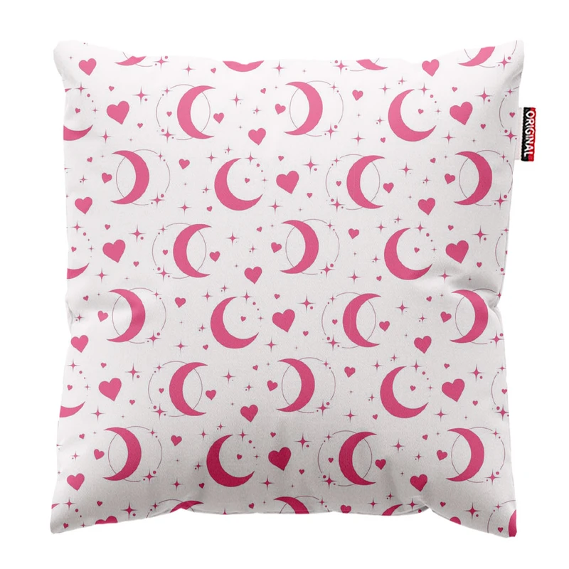 کوسن پاد آفرین طرح ماه ستاره قلب کد 2839 سایز 30*30 سانتی متر