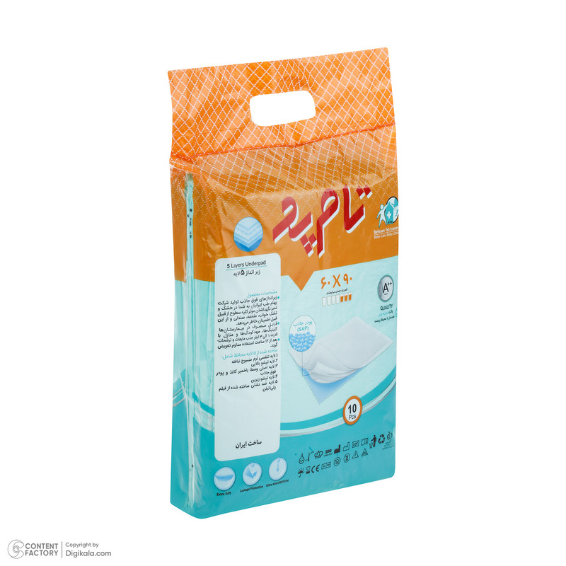 زیر انداز بیمار تام پد مدل 60905 بسته 6 عددی