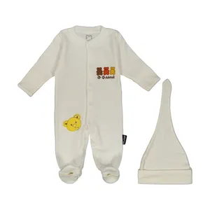 ست سرهمی و کلاه نوزادی آدمک مدل 2171190-01