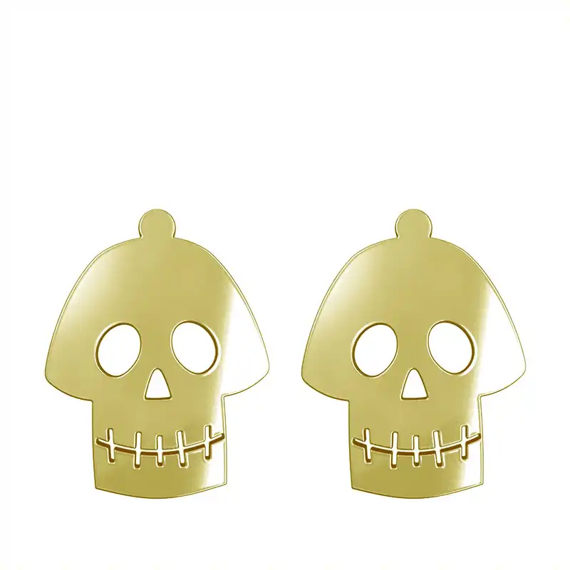 گوشواره طلا 18 عیار زنانه مدوپد مدل جمجمه کد GA1-15732