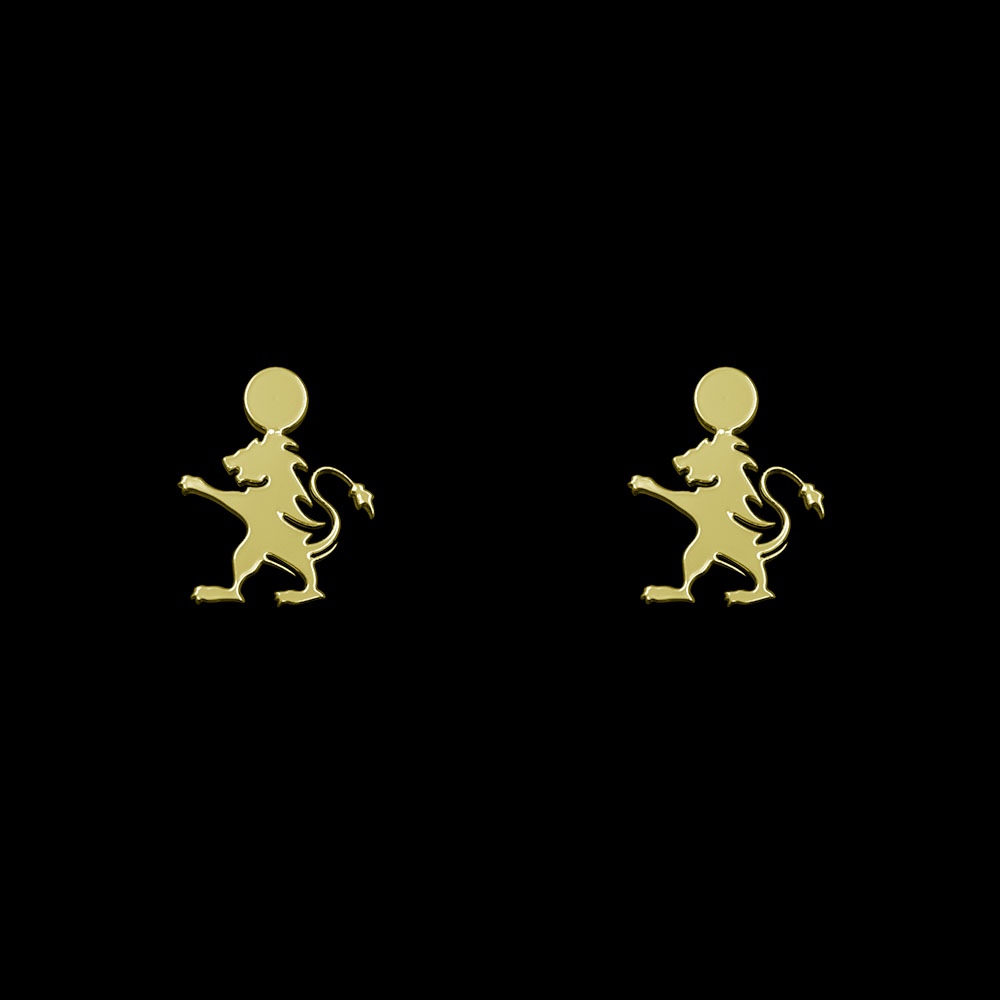 گوشواره طلا 18 عیار زنانه مدوپد مدل لوگو پژو کد GA1-14533