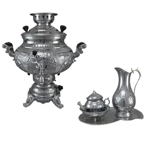 سرویس سماور گازی 5 پارچه مدل شهرزاد ظرفیت 6 لیتر