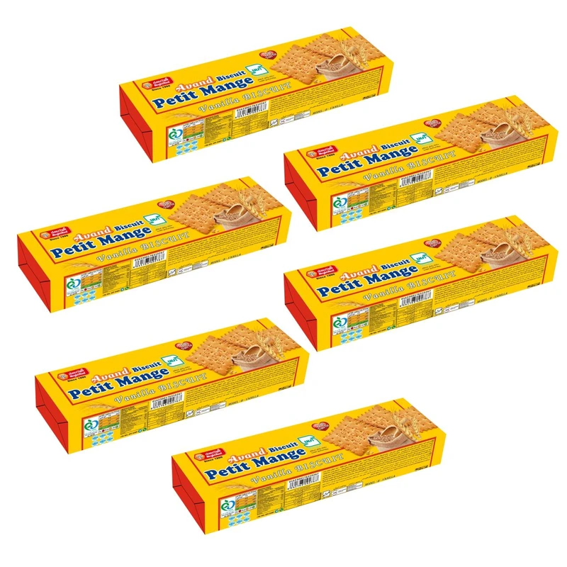 بیسکویت پتی بور وانیل آوند - 80 گرم بسته 6 عددی