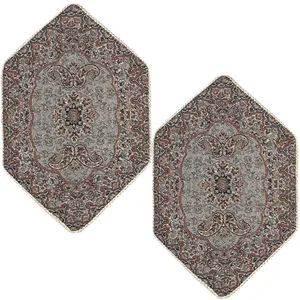 رومیزی ترمه مدل نسترن کد ASALI-99 بسته دو عددی