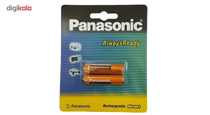 باتری نیم قلمی قابل شارژ پاناسونیک مدل HHR-83AAABU - بسته 2 عددی