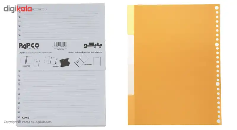 کاغذ کلاسور پاپکو بسته 100 عددی