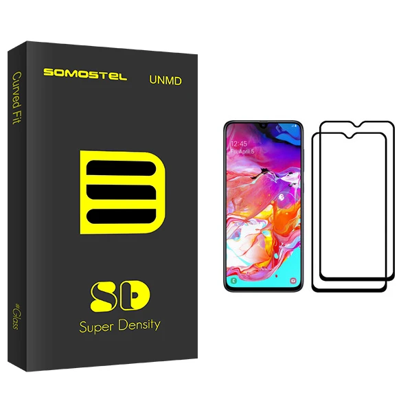 محافظ صفحه نمایش سوماستل مدل SD Glass مناسب برای گوشی موبایل سامسونگ Galaxy A70 بسته دو عددی