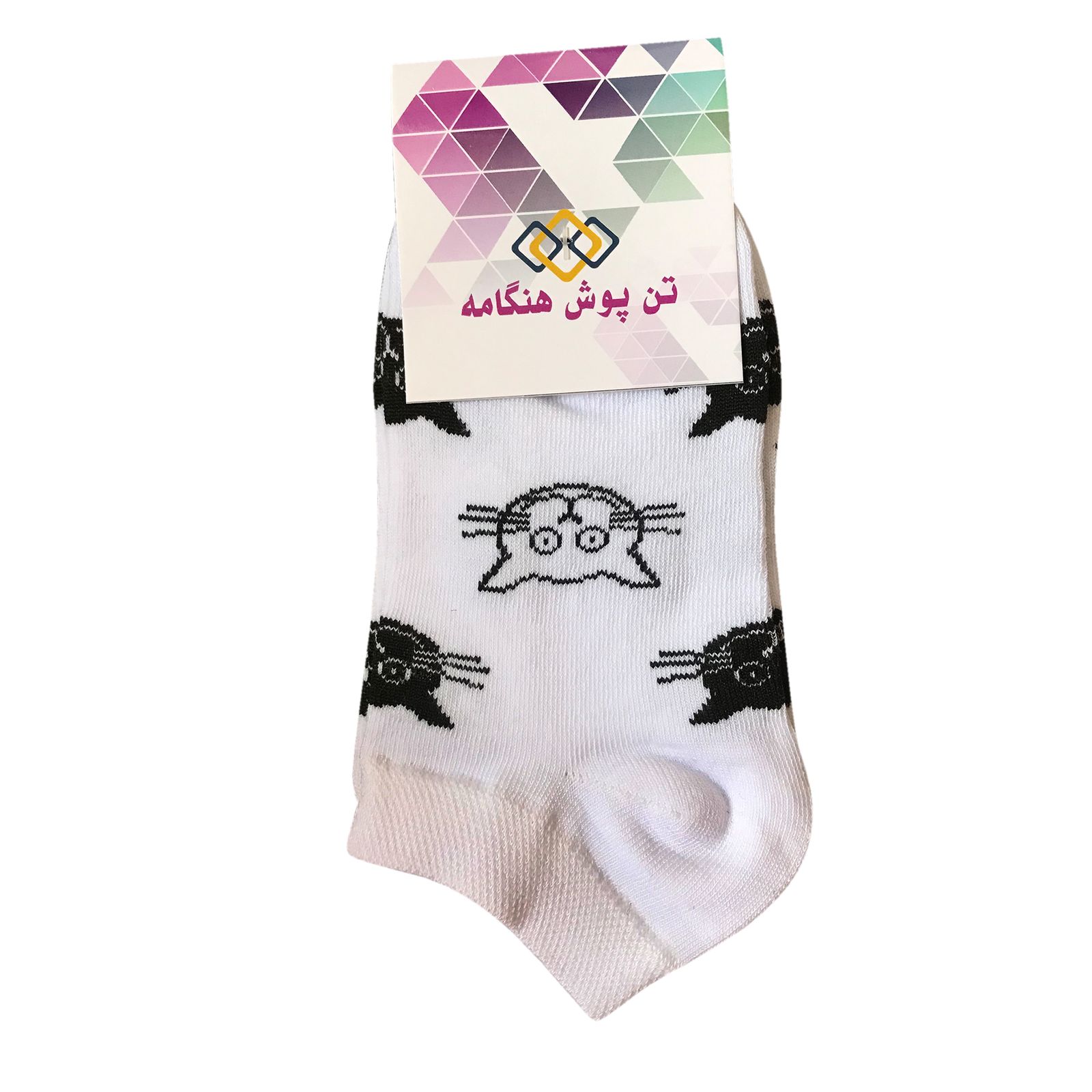 جوراب زنانه تن پوش هنگامه مدل گربه کد WB-001 -  - 2