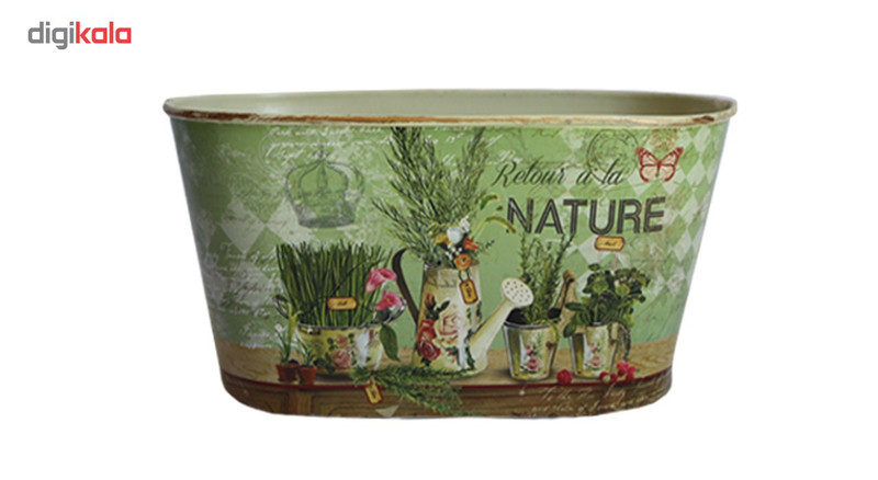 گلدان فلزی گلباران سبز مدل FN گلدان فلزی گلباران سبز مدل FN