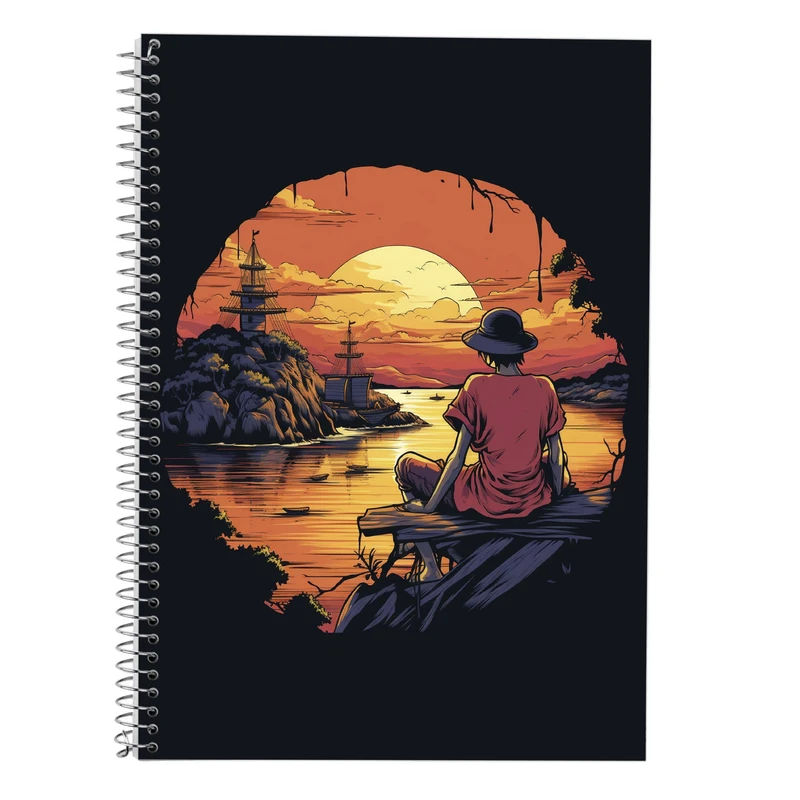 دفتر زبان 50 برگ مدوپد مدل سه خط طرح وان پیس One Piece کد DF11674