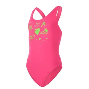 مایو دخترانه آکوا اسفیر مدل Esty Bright Pink Bright Green