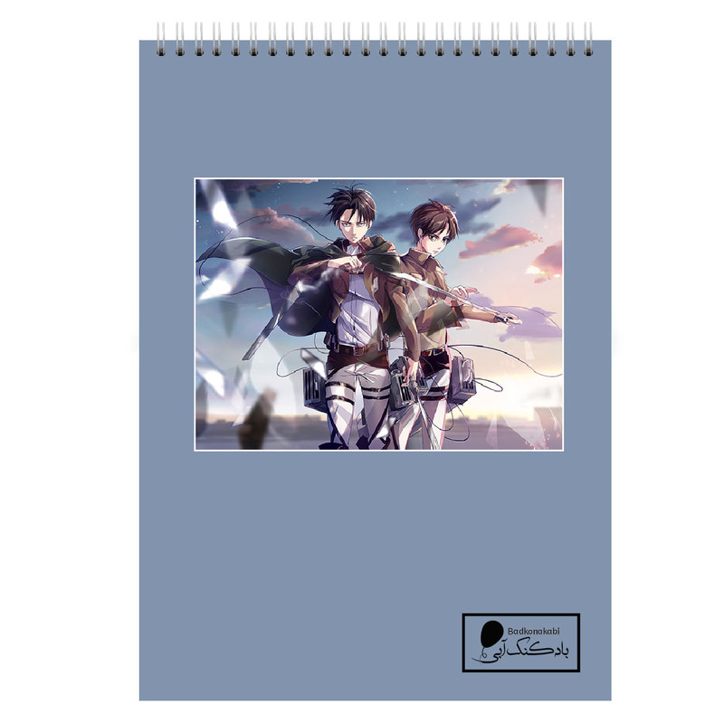دفتر یادداشت بادکنک آبی طرح انیمه مدل Attack On Titan 2