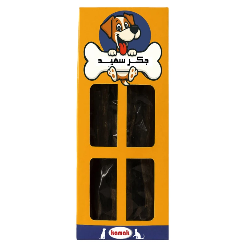 تشویقی سگ کامک مدل جگر سفید طعم گوشت گاو وزن 75 گرم