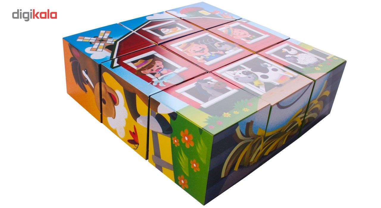 پازل 9 تکه پلی گو مدل Farmhouse Block Puzzle کد 9030 main 1 2