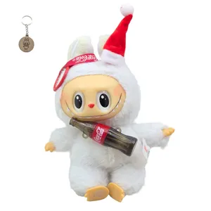 عروسک ناب سل مدل لبوبو کوکاکولا ارتفاع 20 سانتی متر به همراه جاسوییچی